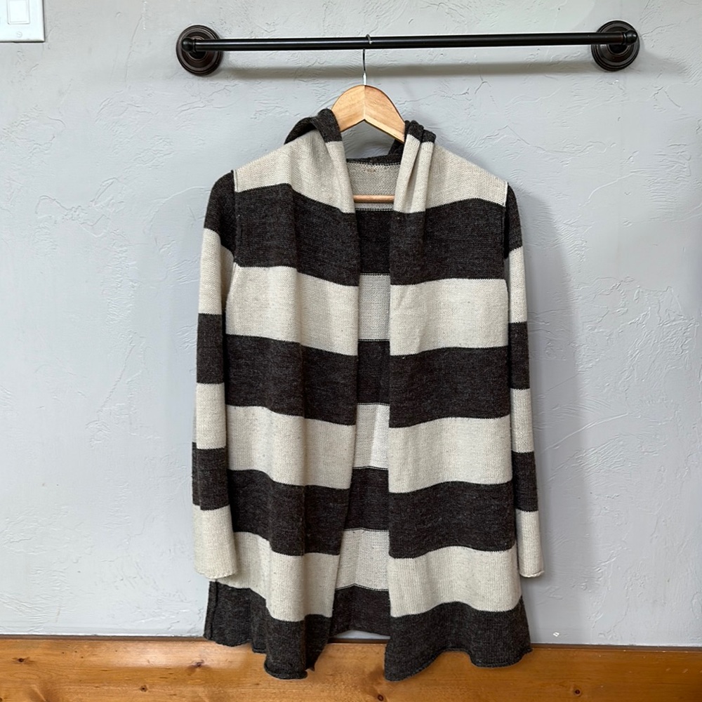 Z Supply striped hooded cardigan size S
